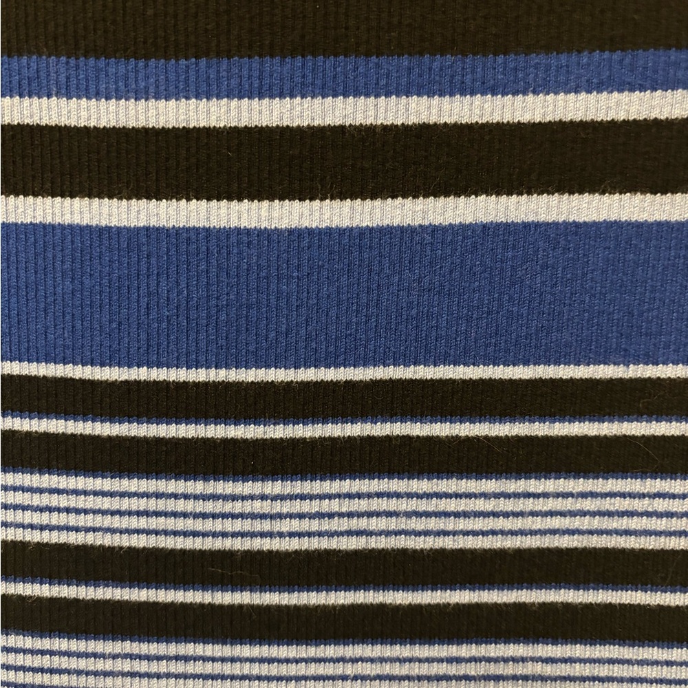 Ralph Lauren Blue and Black Striped Pencil Skirt - Picture 7 of 9